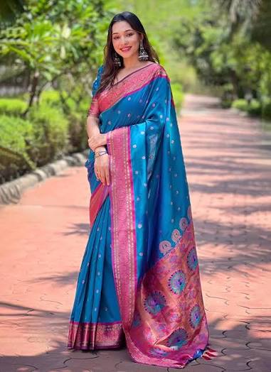 Blue Paithni Traditional Saree